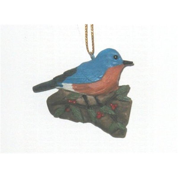 Songbird Essentials Bluebird with Holly Ornament SEFWC138